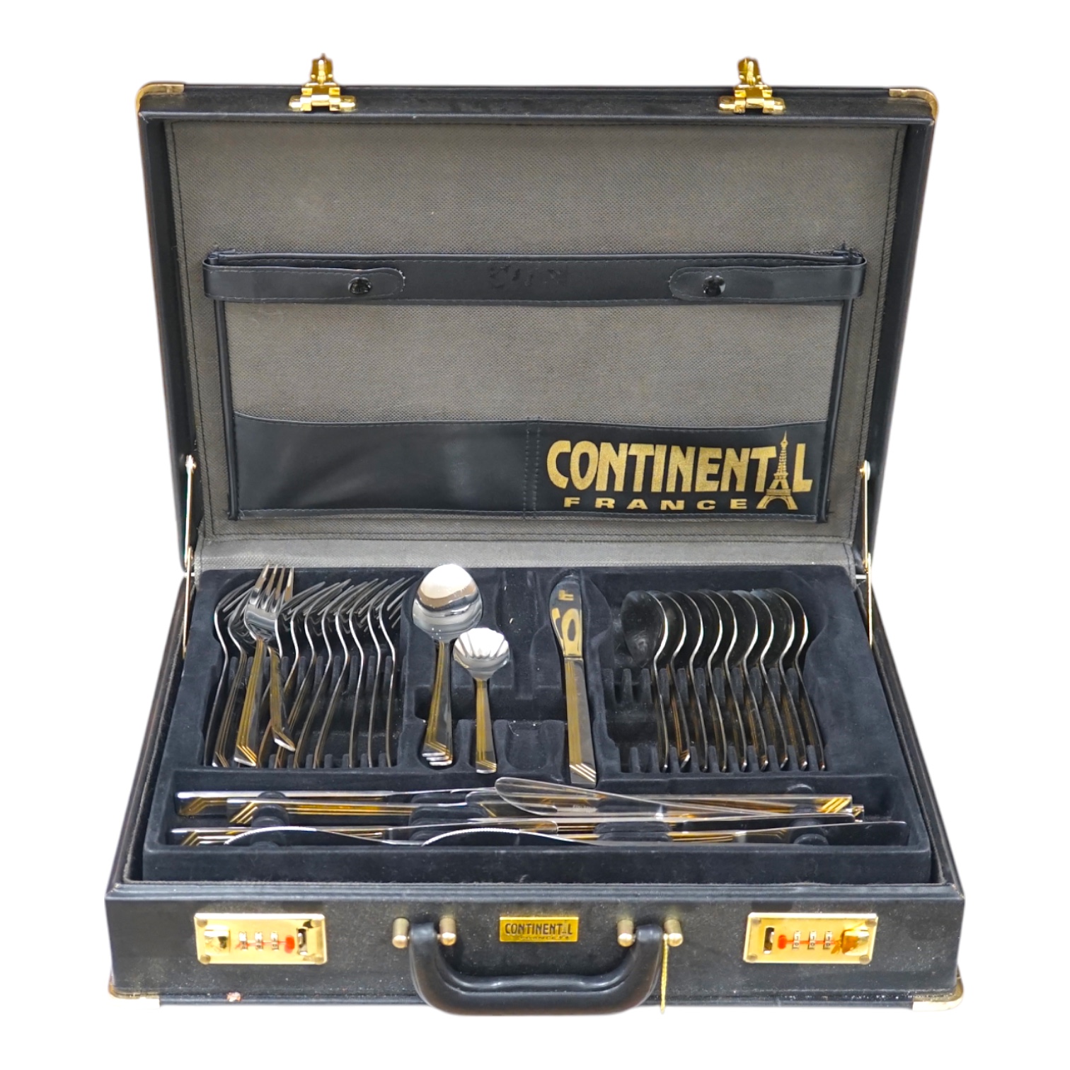 A Continental France plated canteen of cutlery, stamped Edelstahl Rostfrei. Condition - fair